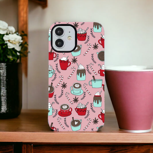 Christmas Cups - Pink Phone Case