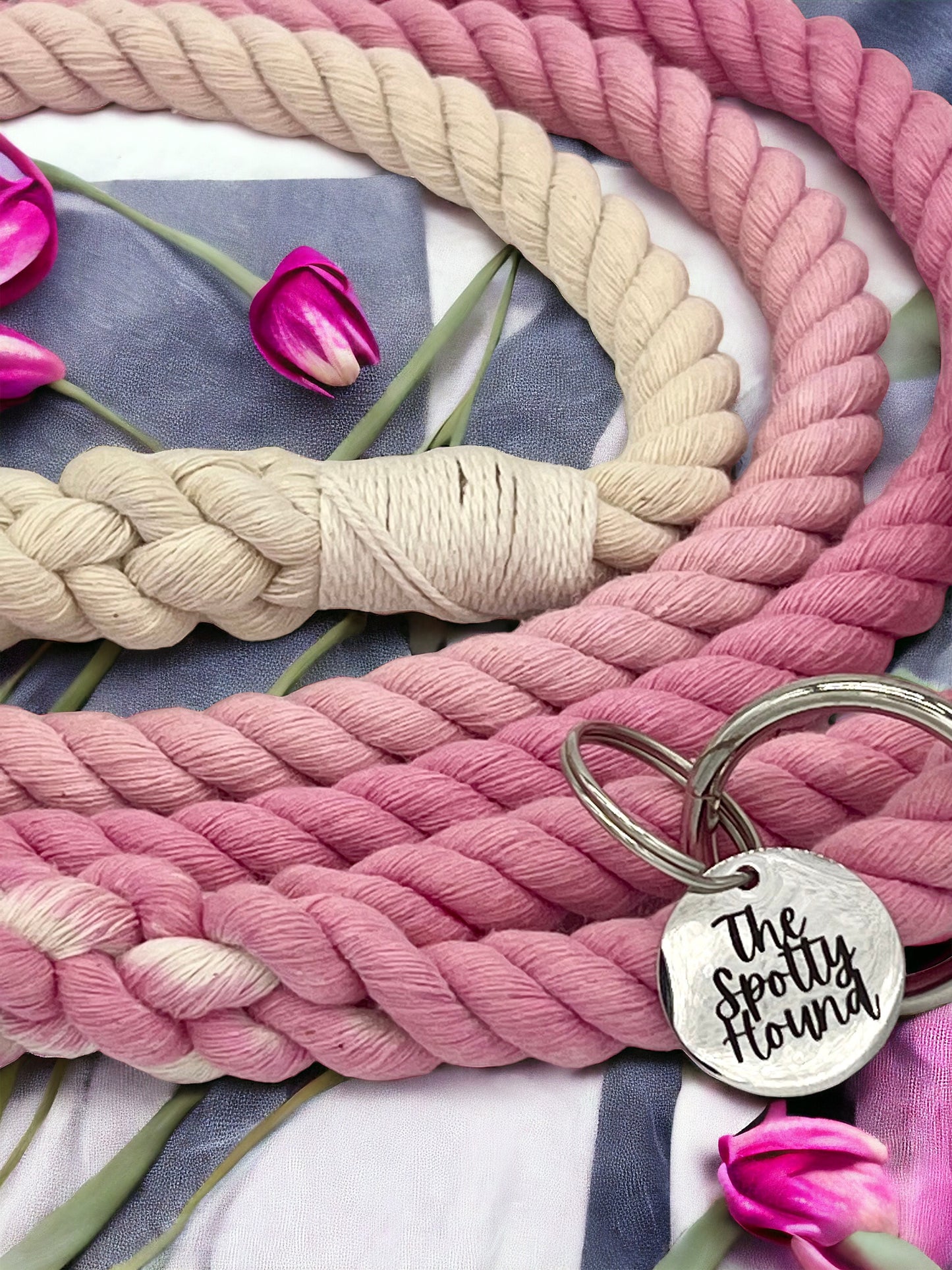 Baby Pink Ombre Rope Lead