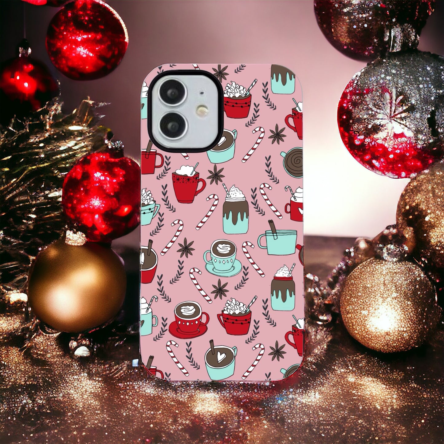 Christmas Cups - Pink Phone Case