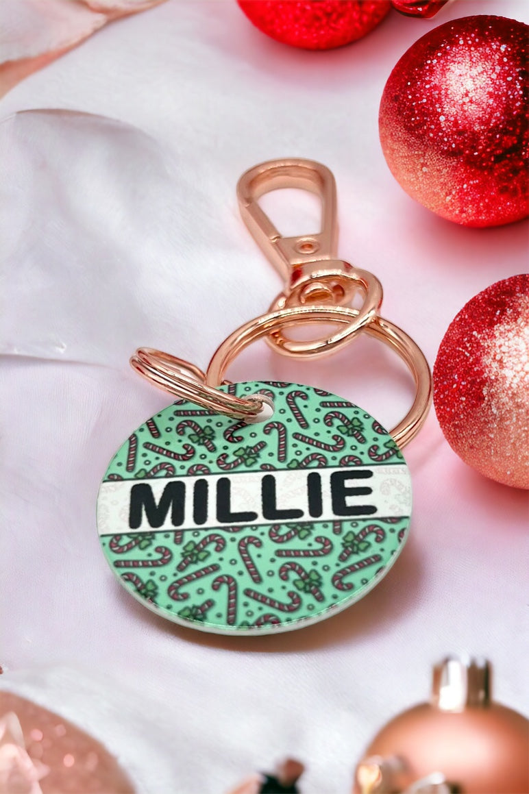 Candy Cane Cutie - Standard ID Tag