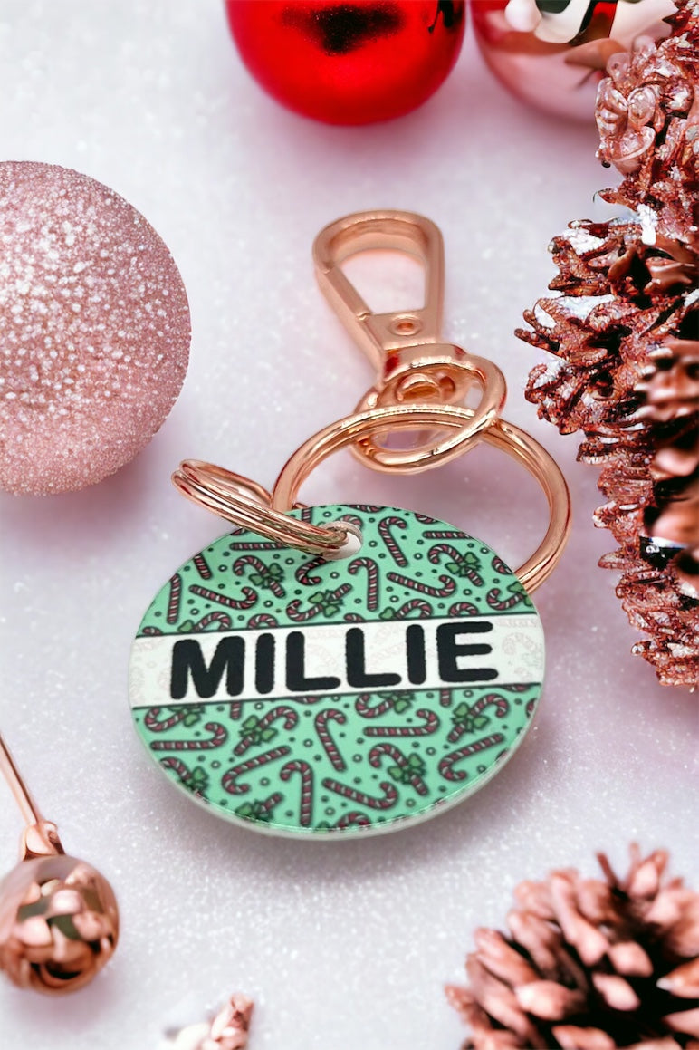 Candy Cane Cutie - Standard ID Tag