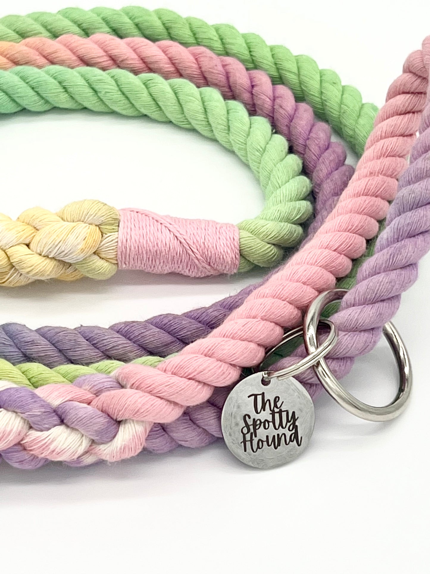 Pastel Rainbow Rope Lead