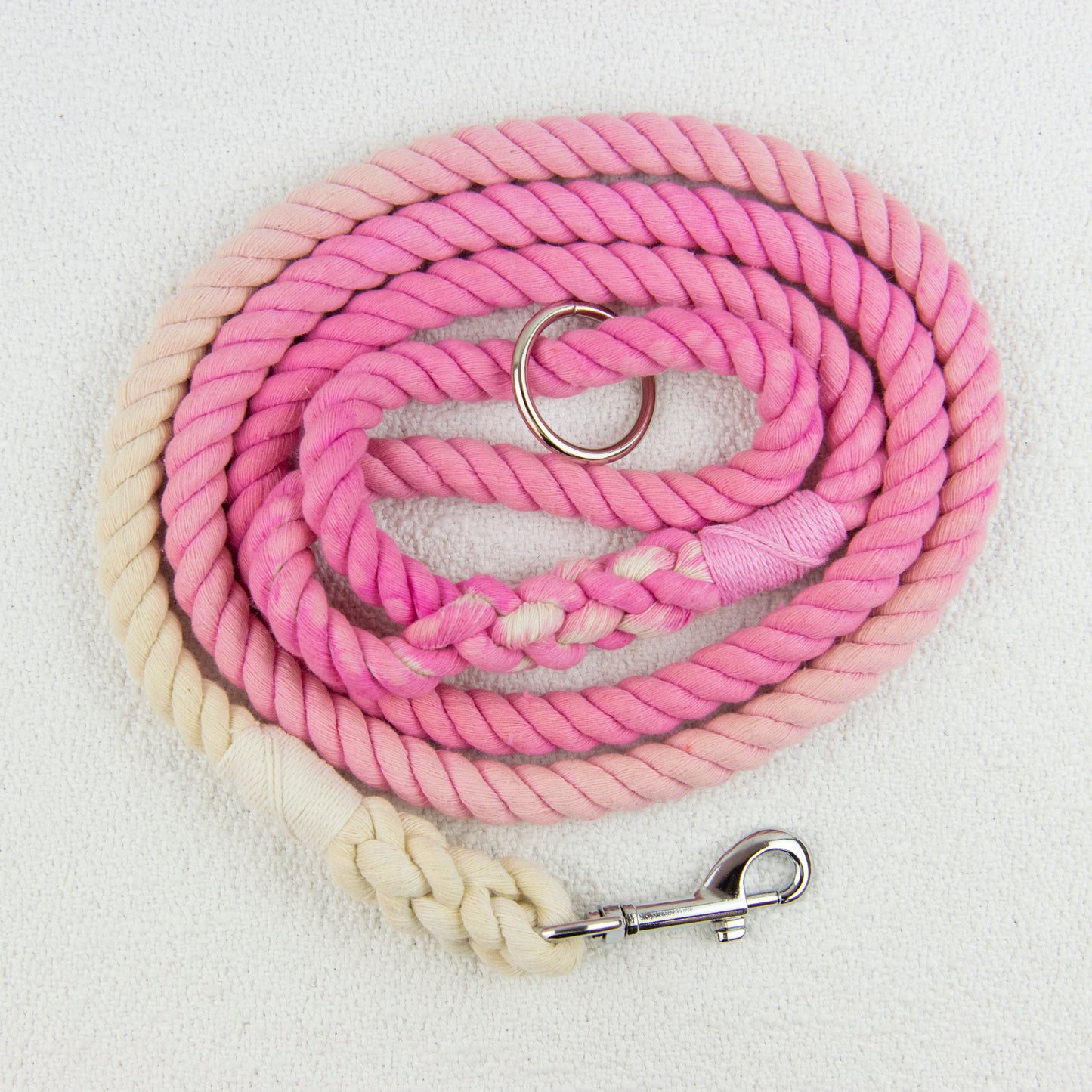 Baby Pink Ombre Rope Lead